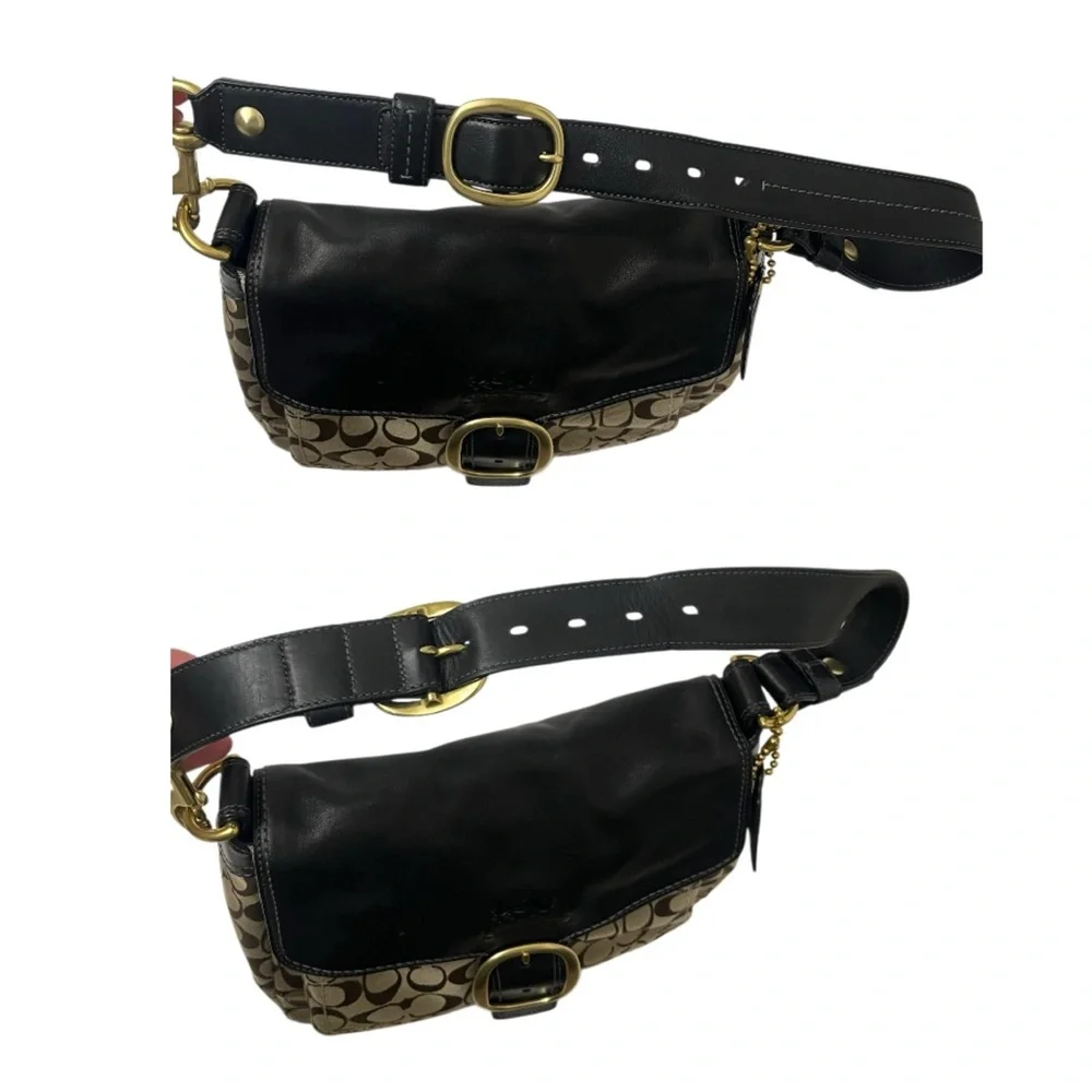🖤 Y2K Authentic Coach Soho Signature Buckle Flap Shoulder Bag - Picture 8 of 16